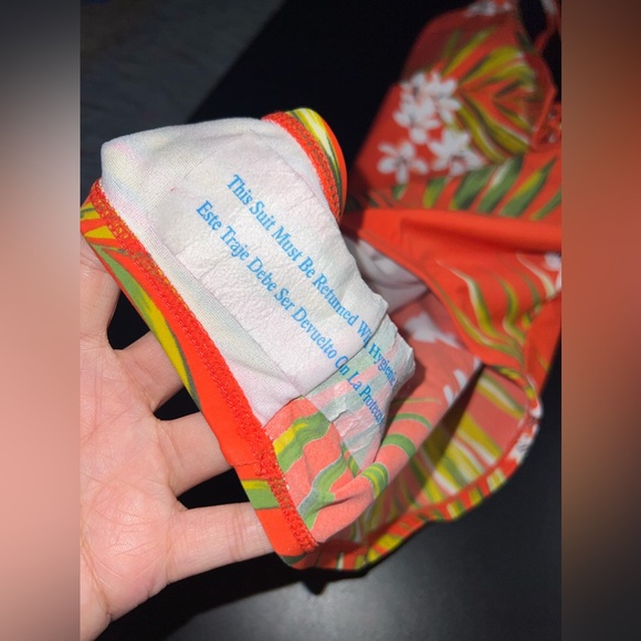 Kona Sol Coral Floral One Piece Strappy Back Swimsuit Size Large NWOT - Picture 5 of 9